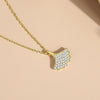 Silver Necklace Women's Mori Style Ginkgo Leaves Cross Chain With Geometric Pattern