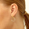 Silver Needle Copper Heartshaped Electroplated Women's Earrings