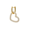 Silver Needle Copper Heartshaped Electroplated Women's Earrings