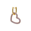 Silver Needle Copper Heartshaped Electroplated Women's Earrings