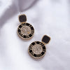 Silver Needle Fruit And Geometric Style Stud Earrings