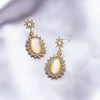 Silver Needle Fruit And Geometric Style Stud Earrings
