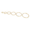 Silver Needle Light Circle Earrings Stainless Steel Large Circle Black Twist Electroplating For Women