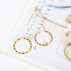 Silver Needle Light Circle Earrings Stainless Steel Large Circle Black Twist Electroplating For Women