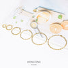 Silver Needle Light Circle Earrings Stainless Steel Large Circle Black Twist Electroplating For Women