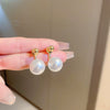 Silver Needle Zircon Pearl Earrings With Real Gold Plating Love Flower Tassel Heart Geometric Shape Fashion Style