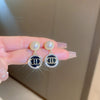 Silver Needle Zircon Pearl Earrings With Real Gold Plating Love Flower Tassel Heart Geometric Shape Fashion Style