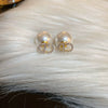 Silver Needle Zircon Pearl Earrings With Real Gold Plating Love Flower Tassel Heart Geometric Shape Fashion Style