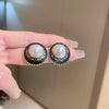 Silver Needle Zircon Pearl Earrings With Real Gold Plating Love Flower Tassel Heart Geometric Shape Fashion Style
