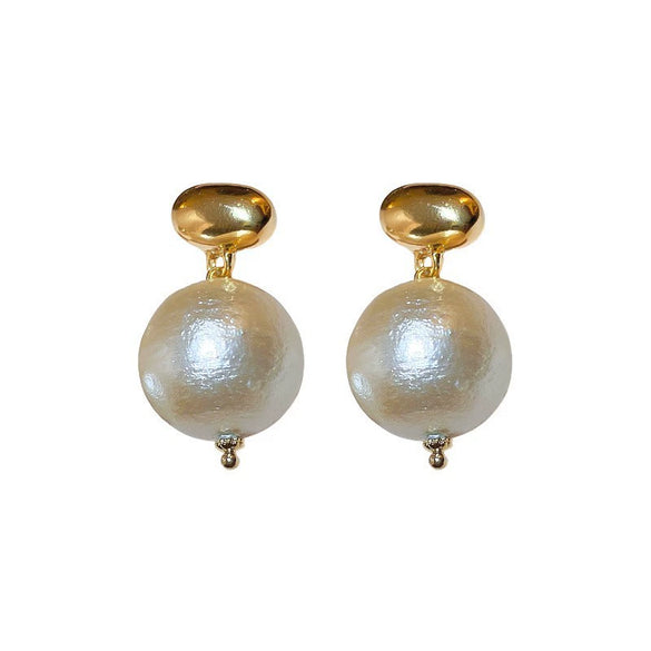 Silver Needle Zircon Pearl Earrings With Real Gold Plating Love Flower Tassel Heart Geometric Shape Fashion Style