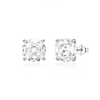 925 Silver Niche Romantic Rose Cut Flash Diamond Earrings With Flower Shape Set With Diamonds For Men And Women