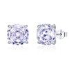925 Silver Niche Romantic Rose Cut Flash Diamond Earrings With Flower Shape Set With Diamonds For Men And Women