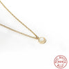 Silver 925 Opal Ball Chain Necklace With Geometric Design For Women