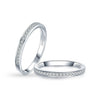 925 Silver Original Design Light Luxury Geometric Inlaid Zircon Stacked Ring For Women