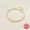 925 Silver Pearl Niche Design Fashion Clavicle Chain With Geometric Pattern And Zirconia Treatment For Women