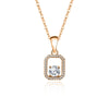 Silver 925 Perfume Bottle Moissanite Pendant Necklace For Women With Geometric Design And Cross Chain