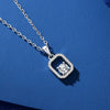 Silver 925 Perfume Bottle Moissanite Pendant Necklace For Women With Geometric Design And Cross Chain