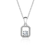 Silver 925 Perfume Bottle Moissanite Pendant Necklace For Women With Geometric Design And Cross Chain