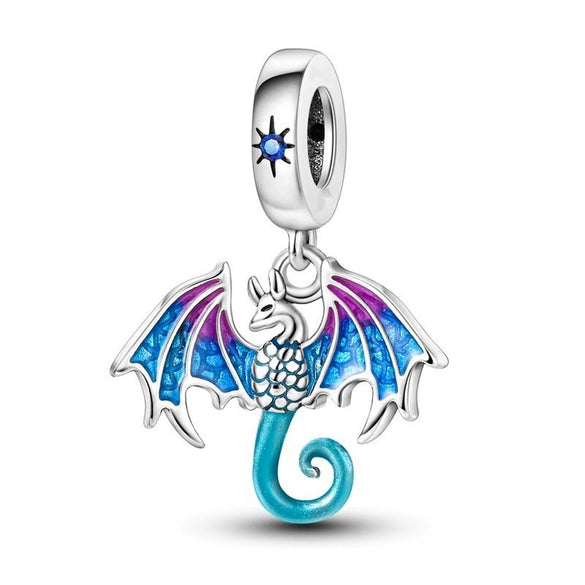 Silver Plated Beaded Accessories Animal Bracelet Necklace Pendant With Dripping Oil Design