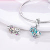 Silver Plated Beaded Accessories Animal Bracelet Necklace Pendant With Dripping Oil Design
