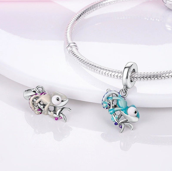 Silver Plated Beaded Accessories Animal Bracelet Necklace Pendant With Dripping Oil Design