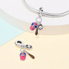 Silver Plated Charm Beads Football Pendant Diy Jewelry Accessories