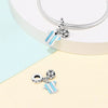 Silver Plated Charm Beads Football Pendant Diy Jewelry Accessories