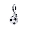 Silver Plated Charm Beads Football Pendant Diy Jewelry Accessories