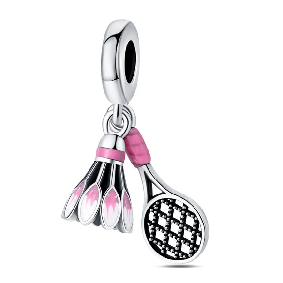 Silver Plated Charm Beads Football Pendant Diy Jewelry Accessories