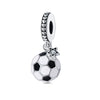 Silver Plated Charm Beads Football Pendant Diy Jewelry Accessories