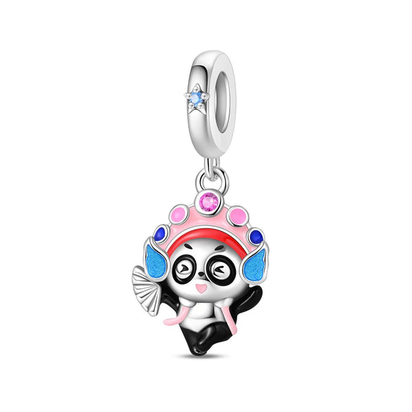 Silver Plated Copper Charm Pendant Beads Diy Accessories With Dripping Oil Style Oneeyed Monster Rabbit Koala Shapes