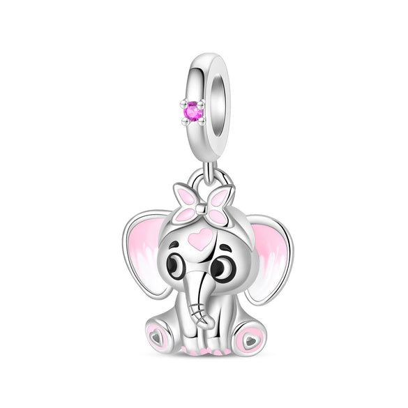 Silver Plated Copper Charm Pendant Beads Diy Accessories With Dripping Oil Style Oneeyed Monster Rabbit Koala Shapes