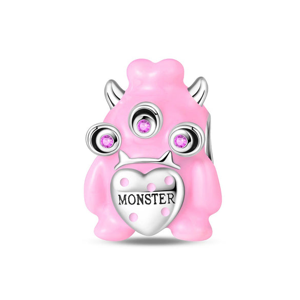 Silver Plated Copper Charm Pendant Beads Diy Accessories With Dripping Oil Style Oneeyed Monster Rabbit Koala Shapes