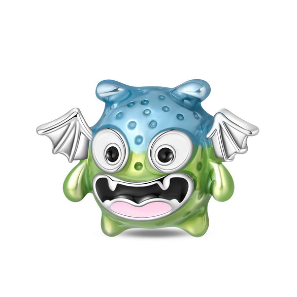 Silver Plated Copper Charm Pendant Beads Diy Accessories With Dripping Oil Style Oneeyed Monster Rabbit Koala Shapes