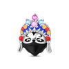 Silver Plated Copper Charm Pendant Beads Diy Accessories With Dripping Oil Style Oneeyed Monster Rabbit Koala Shapes
