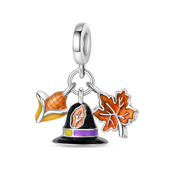 925 Silver Plated Diy Jewelry Accessories Bracelet With Maple Leaf And Owl Charm Beads And Dripping Oil Treatment