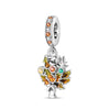 925 Silver Plated Diy Jewelry Accessories Bracelet With Maple Leaf And Owl Charm Beads And Dripping Oil Treatment