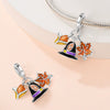 925 Silver Plated Diy Jewelry Accessories Bracelet With Maple Leaf And Owl Charm Beads And Dripping Oil Treatment