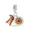 925 Silver Plated Diy Jewelry Accessories Bracelet With Maple Leaf And Owl Charm Beads And Dripping Oil Treatment