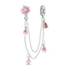 Silver Plated Diy Jewelry Beaded Accessories Bracelet With Cute Pet Rabbit Bear Pendant And Dripping Oil Design