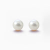 Silver Plated Freshwater Pearl Stud Earrings With Mini Shell Beads Natural Style