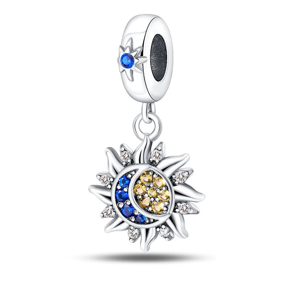 925 Silver Plated Jewelry Women's Niche High Grade Star Moon Pendant For Diy Bracelet And Necklace