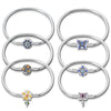 Silver Plated Life Tree Chrysanthemum Bow Bracelet Diy Jewelry Pendant Beads Accessories