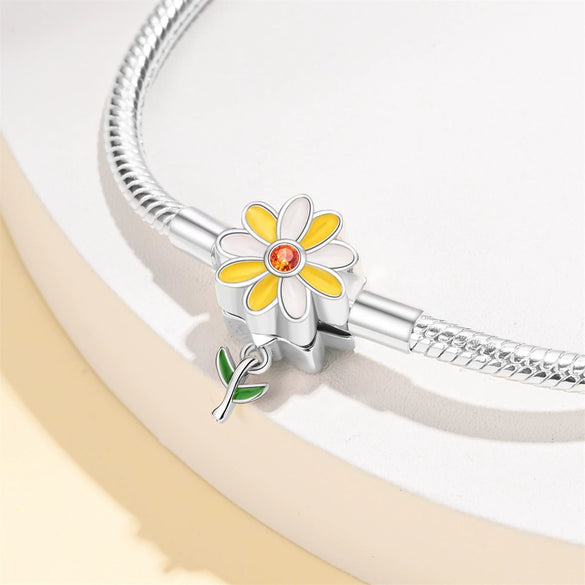 Silver Plated Life Tree Chrysanthemum Bow Bracelet Diy Jewelry Pendant Beads Accessories