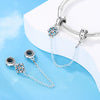 925 Silver Plated Luminous Safety Chain Bracelet With Dripping Oil Design
