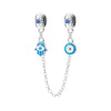 925 Silver Plated Luminous Safety Chain Bracelet With Dripping Oil Design