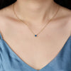 925 Silver Retro Simple Elegant Clavicle Chain With Geometric Zircon Electroplated Women's Necklace