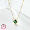 925 Silver Retro Simple Elegant Clavicle Chain With Geometric Zircon Electroplated Women's Necklace