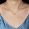 925 Silver Retro Simple Elegant Clavicle Chain With Geometric Zircon Electroplated Women's Necklace
