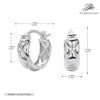 Silver 925 Rhombus Design Electroplated Women's Earrings